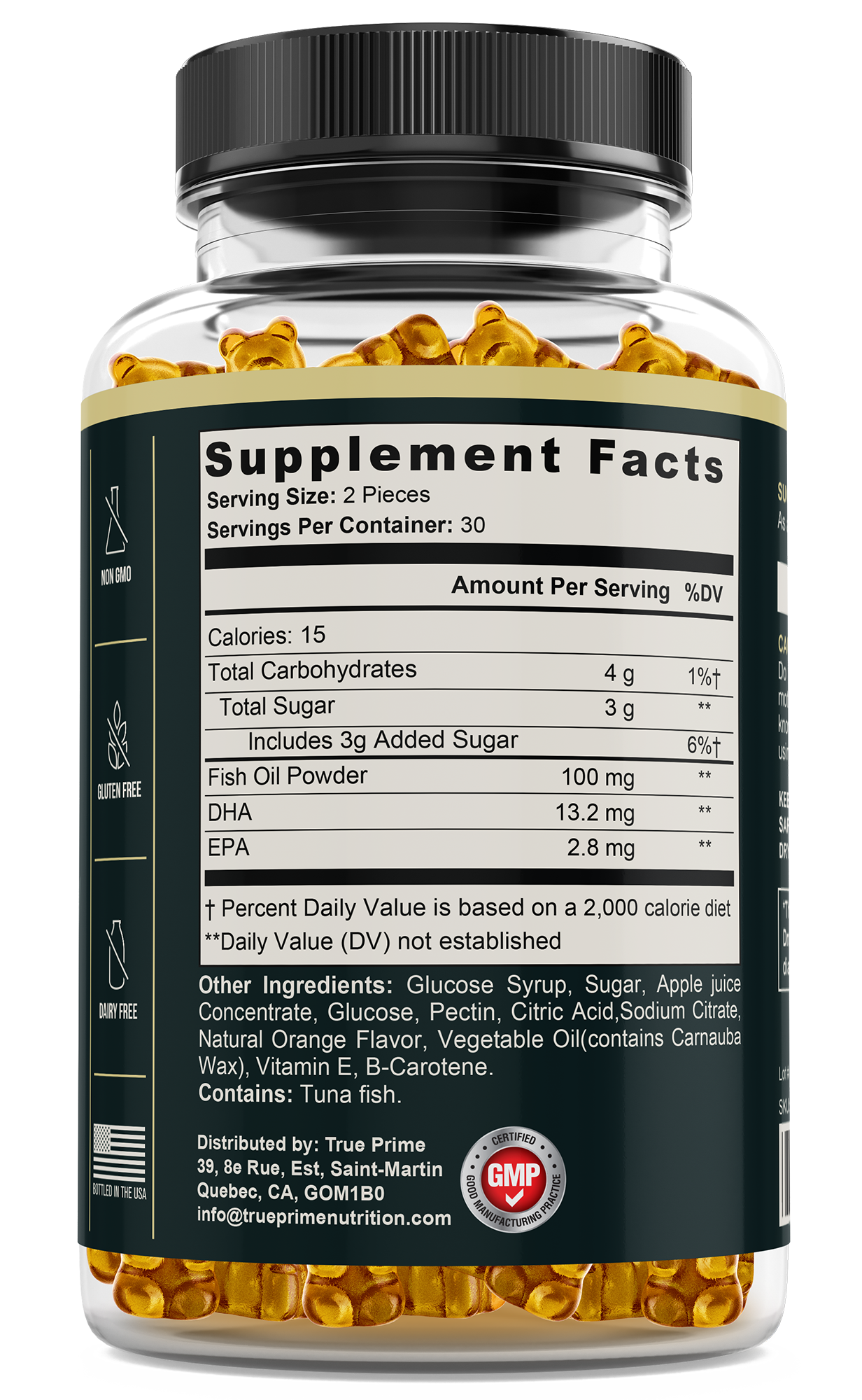 Omega 3 Fish Oil Gummies - Essential Fatty Acids for Heart and Brain Health - 60 Chewable Capsules
